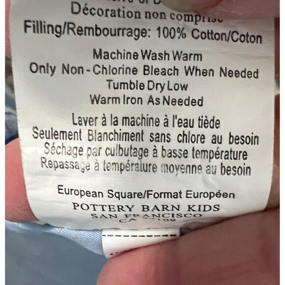 Pottery Barn‎ Kids Madras Plaid Patchwork Quilt Euro Sham - Picture 5 of 7